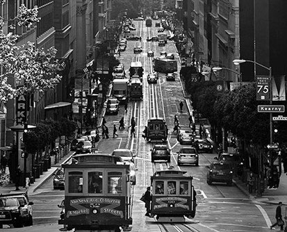 San Francisco road scene.