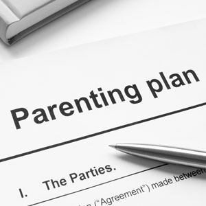 Legal parenting plan document for co-parenting arrangements